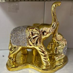 Gold bling elephant statue